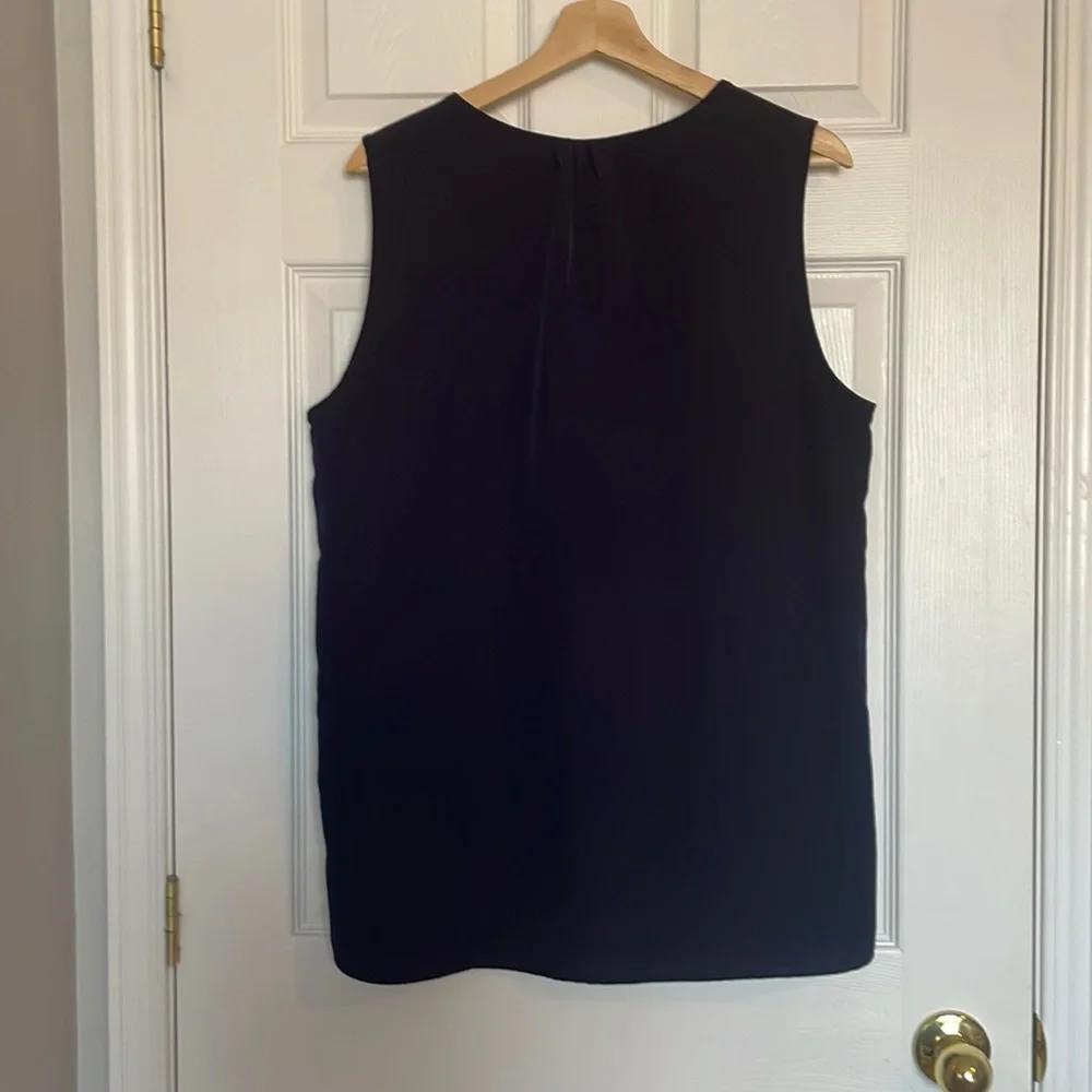 Nicole Miller Original navy blue tank top with lace detail - Picture 8 of 9